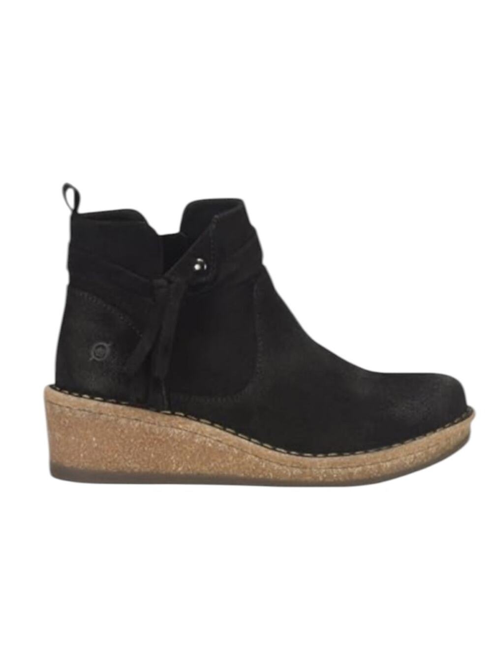 Born Vaughn Distressed Black Suede Booties – Sz 9